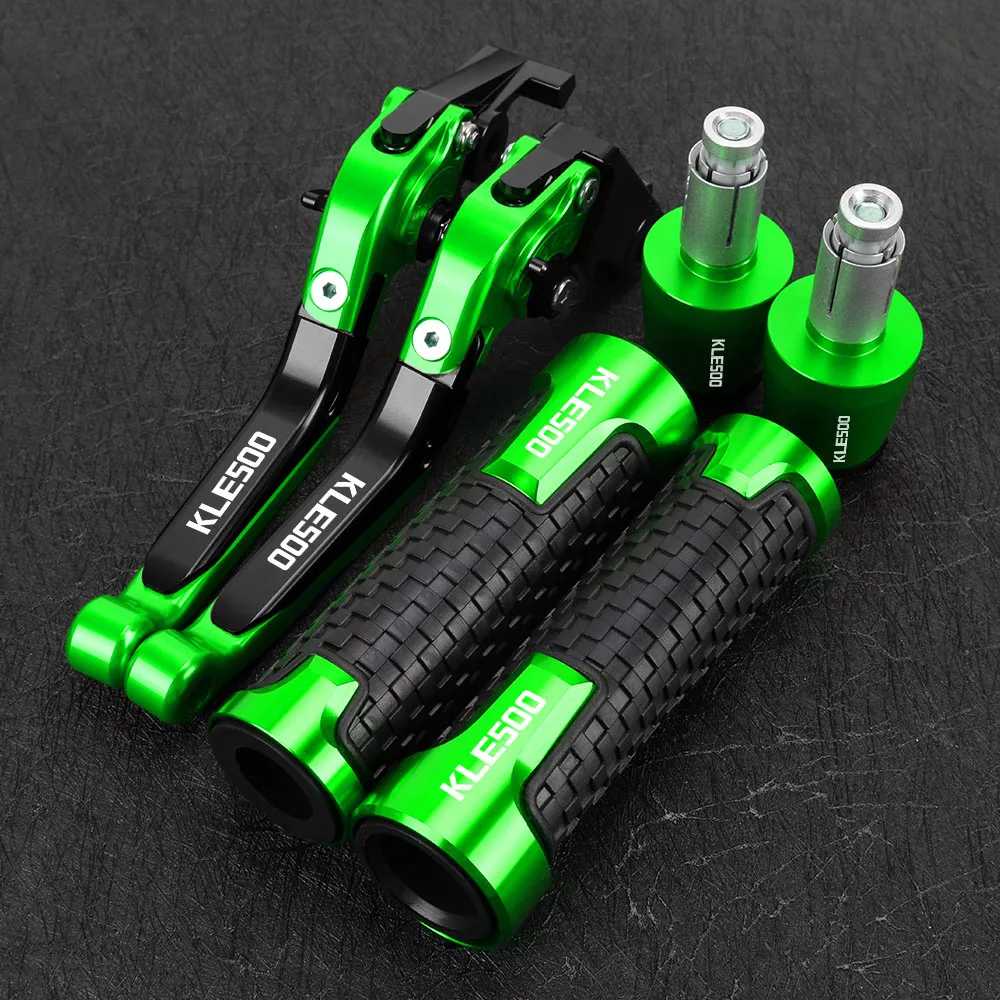 

KLE500 Folding Brake Clutch Levers Handlebar Grip Handles bar Hand Grips FOR KAWASAKI KLE 500 1991-2007 Motorcycle Accessories