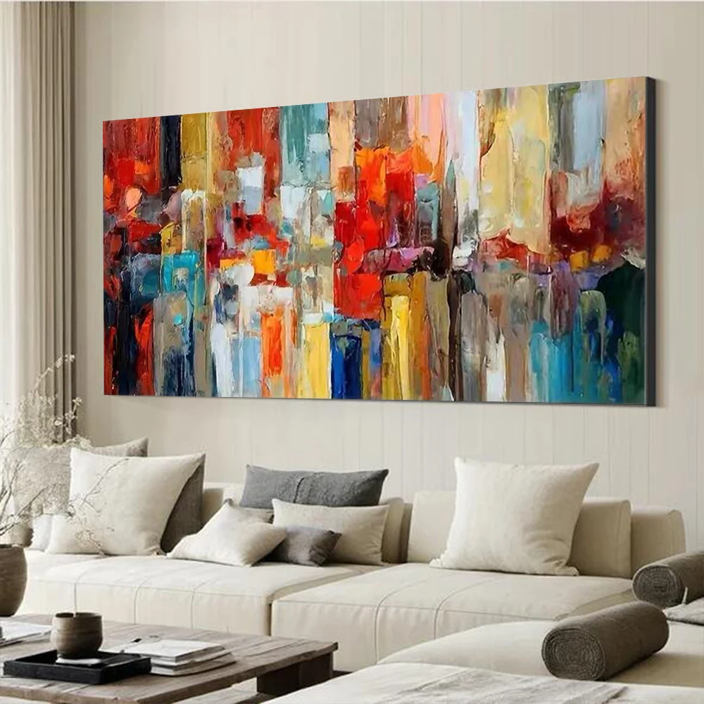 1pc Frameless Canvas Painting Abstract Peacock on Canvas - Unique Animal Wall Art for Living Room Decorative Home Artwork