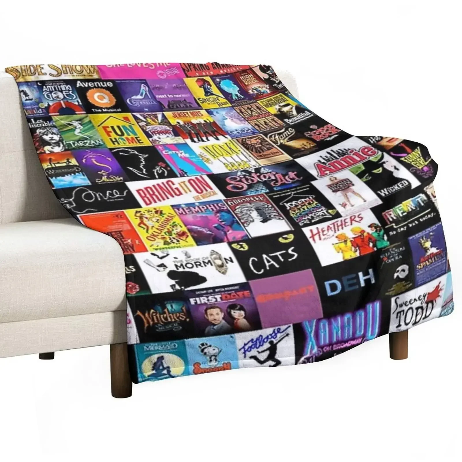 

musicalisasi collage Throw Blanket Luxury Throw Furrys Blankets