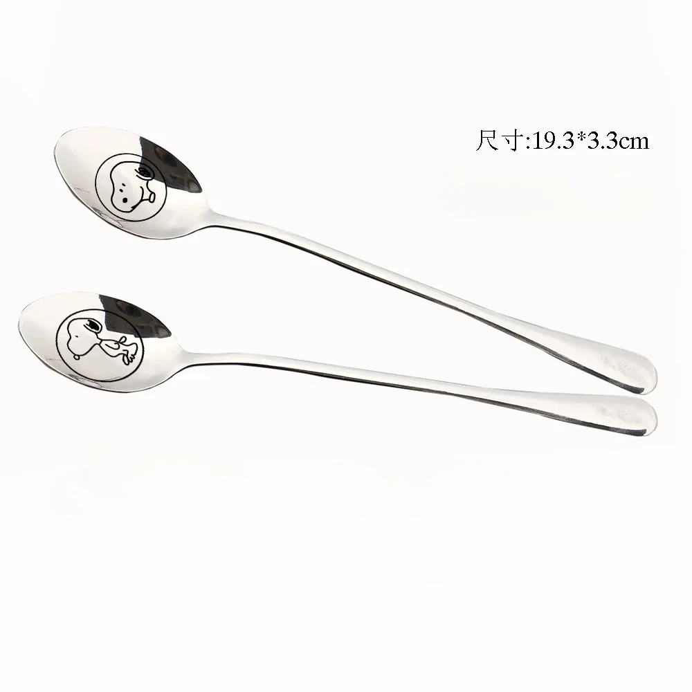 410 stainless steel cartoon pattern spoon Puppy spoon Snoopy Charlie spoon