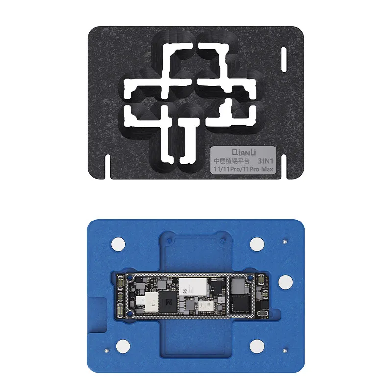 Qianli scheda madre scheda di livello centrale BGA Reballing Stencil Kit per iPhone X XS Max 11 11 Pro max strumenti della piattaforma di piantagione di stagno