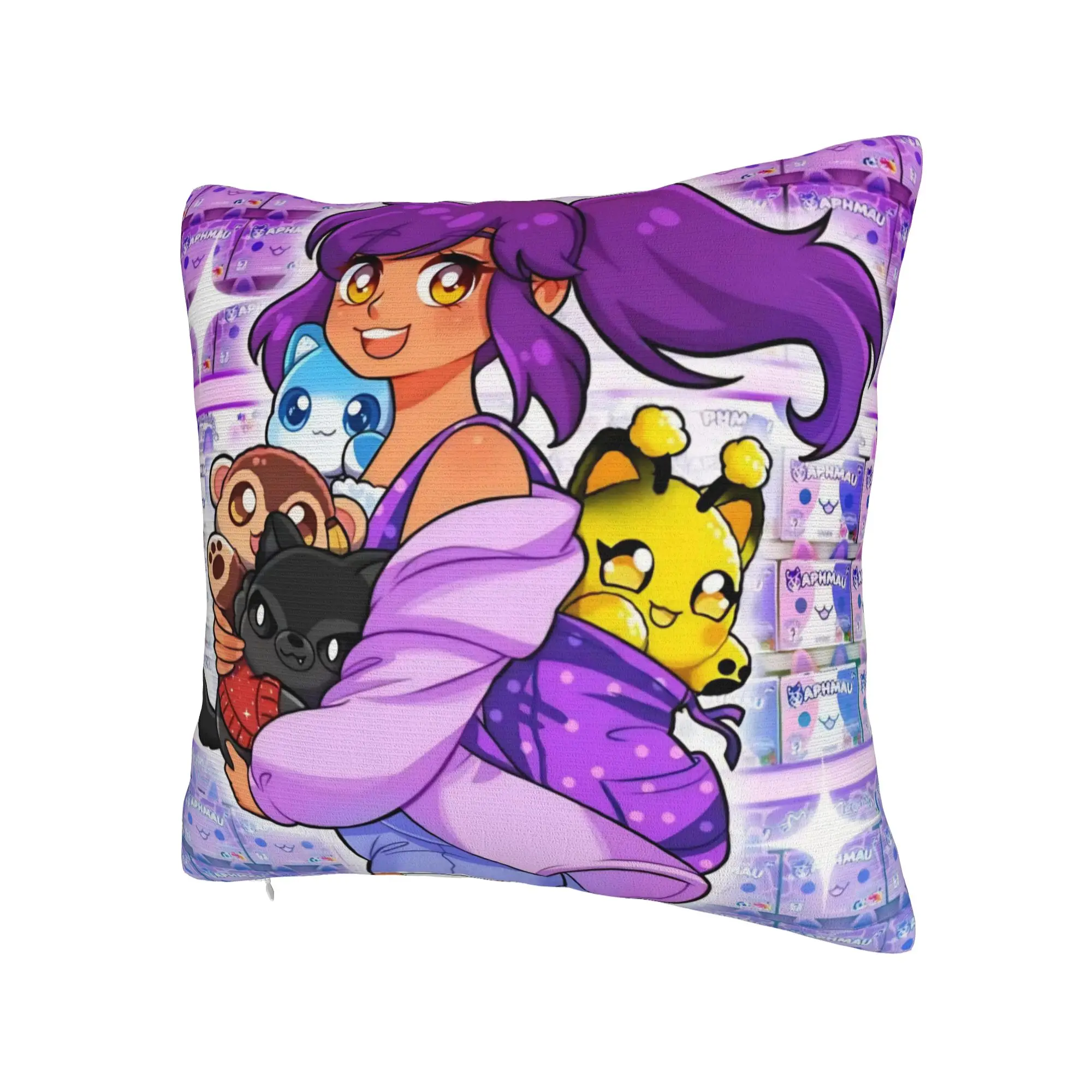 Decorative Pillow Cover A-Aphmau Cartoon Merchandise Bed  Throw Pillow Case Cover Square Multi Size
