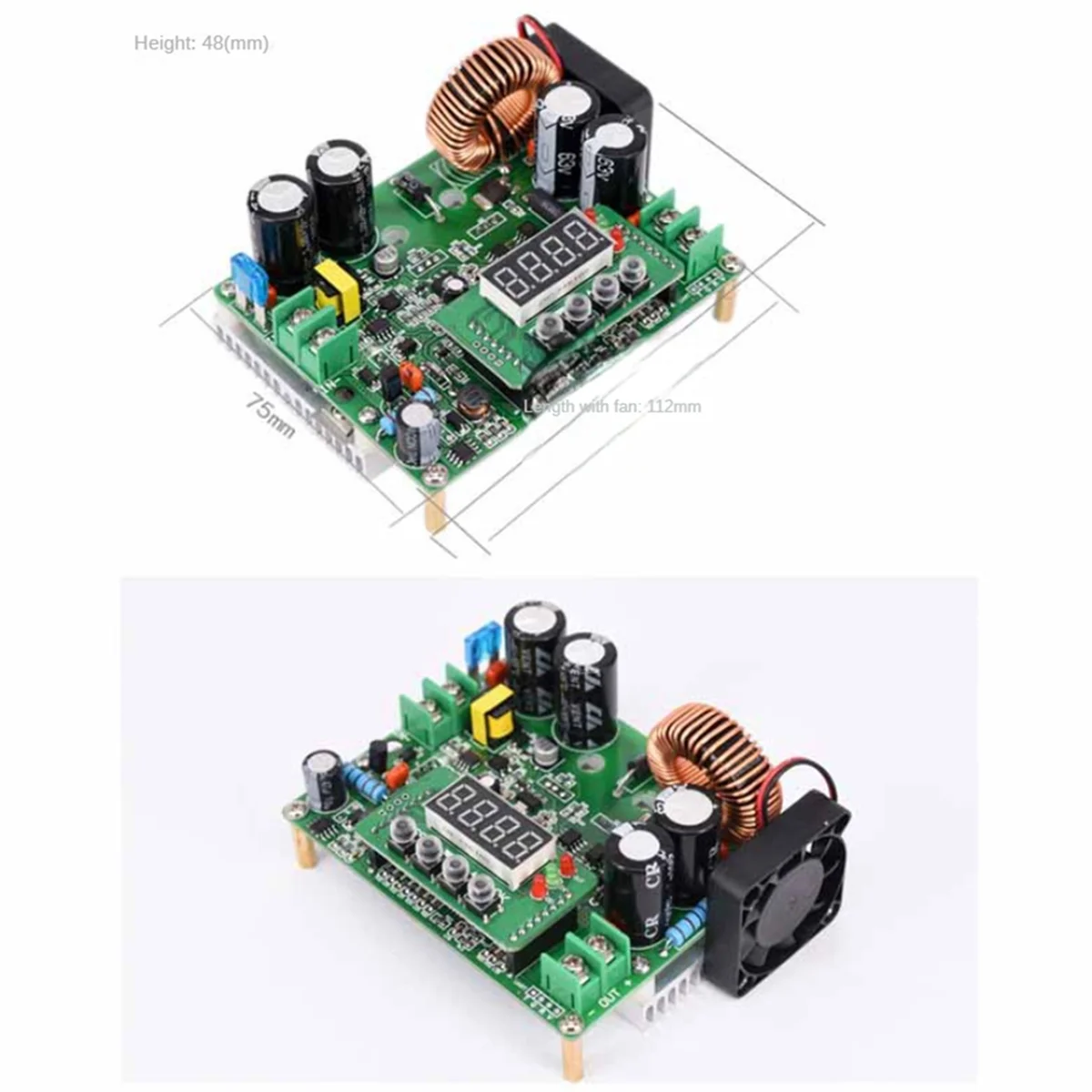 Понижающий преобразователь постоянного тока, понижающий модуль питания постоянного тока в постоянный 10–65 В до 0–60 В 0–12A_BSH