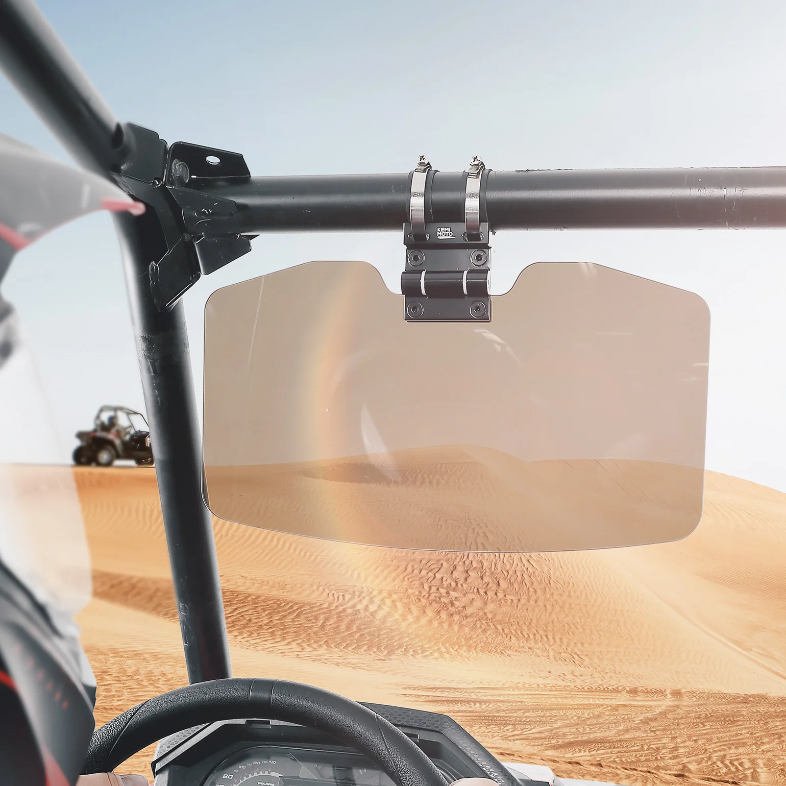 KEMIMOTO Oversized Upgraded UTV Sun Visor  Compatible with Polaris RZR PRO XP for Can-am Maverick X3 for Cfmoto for Arctic Cat