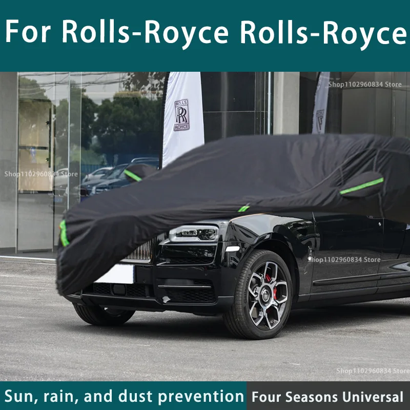 

For Rolls-Royce Cullinan 210T Full Car Covers Outdoor Uv Sun Protection Dust Rain Snow Protective Car Cover Auto Black Cover