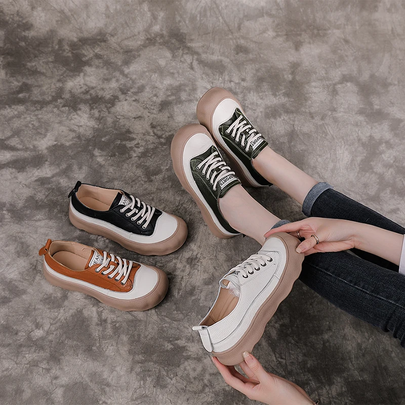 Genuine leather soft sole mother's shoes for women spring and summer new style non-slip shallow mouth comfortable shoes