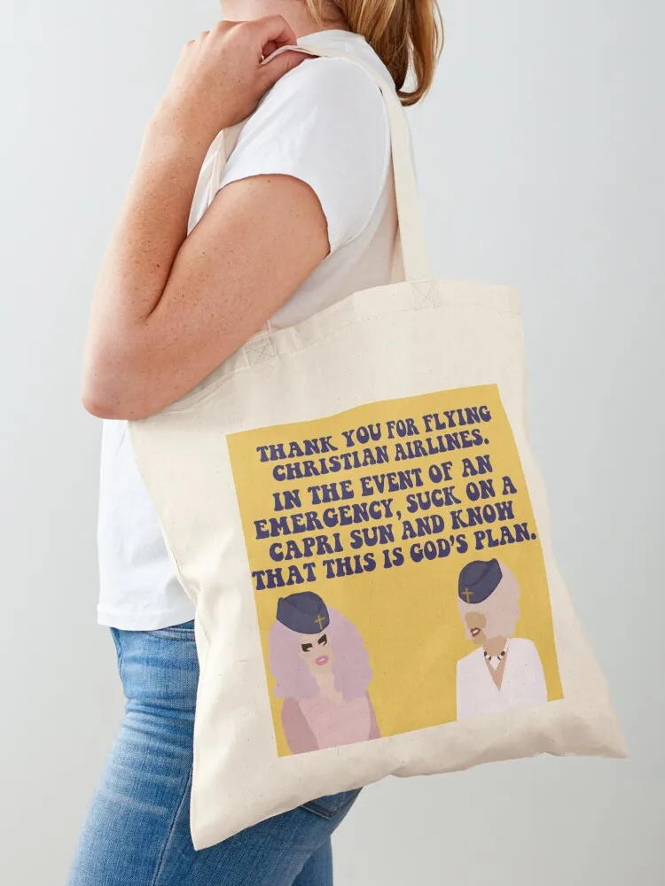 

Trixie and Katya Christian Airlines Tote Bag Women bags Canvas bag Canvas shoulder bag luxury women