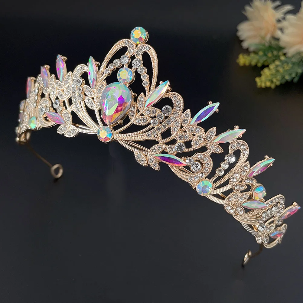 

Zinc Alloy Crown Tiara Elegant Hair Accessory Wedding Decor Bridal Headwear Girls Headdress Birthday Prom Accessories