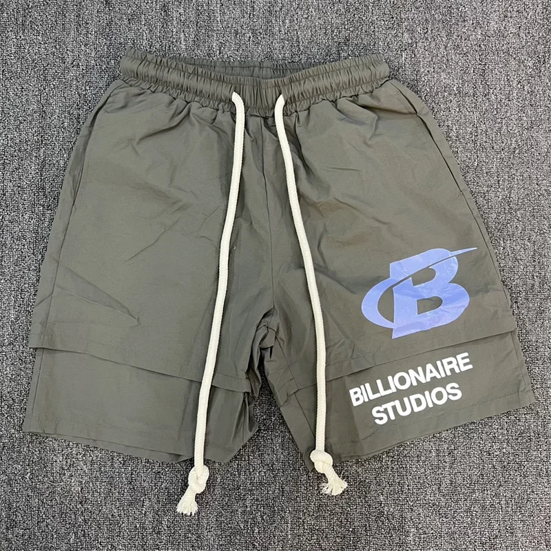 Pantaloncini casual minimalisti con stampa di lettere Billionaire Studios per pantaloncini sportivi da uomo