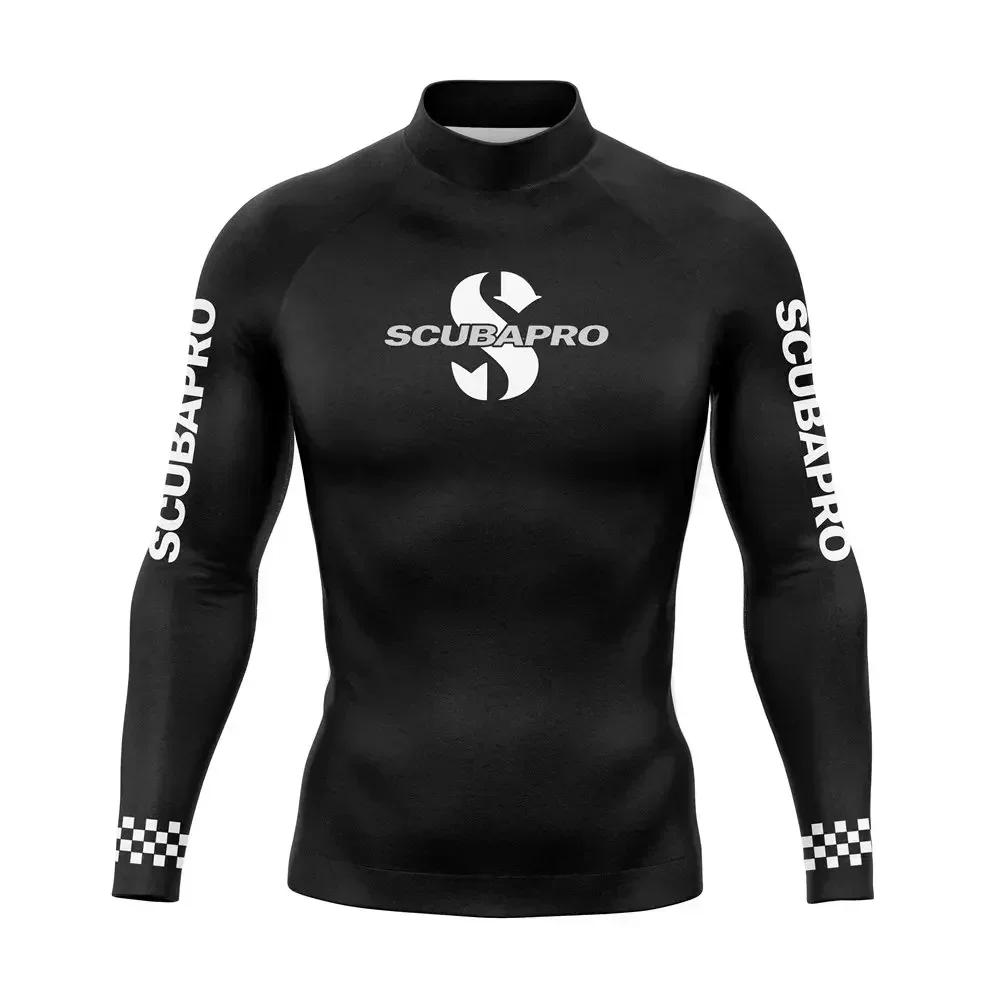 Mens Long Sleeve Rashguard Upf 50 Sun Protection Surf Shirt Quick Dry Breathable Swimming Tight T-shirt Summer 2023 Gym Clothes