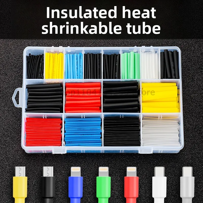 Thermal-Activated Cable Sleeve Shrinkable Wire Protector Kit Insulation Tubes for DlY Proiects Automotive Electronics Repair