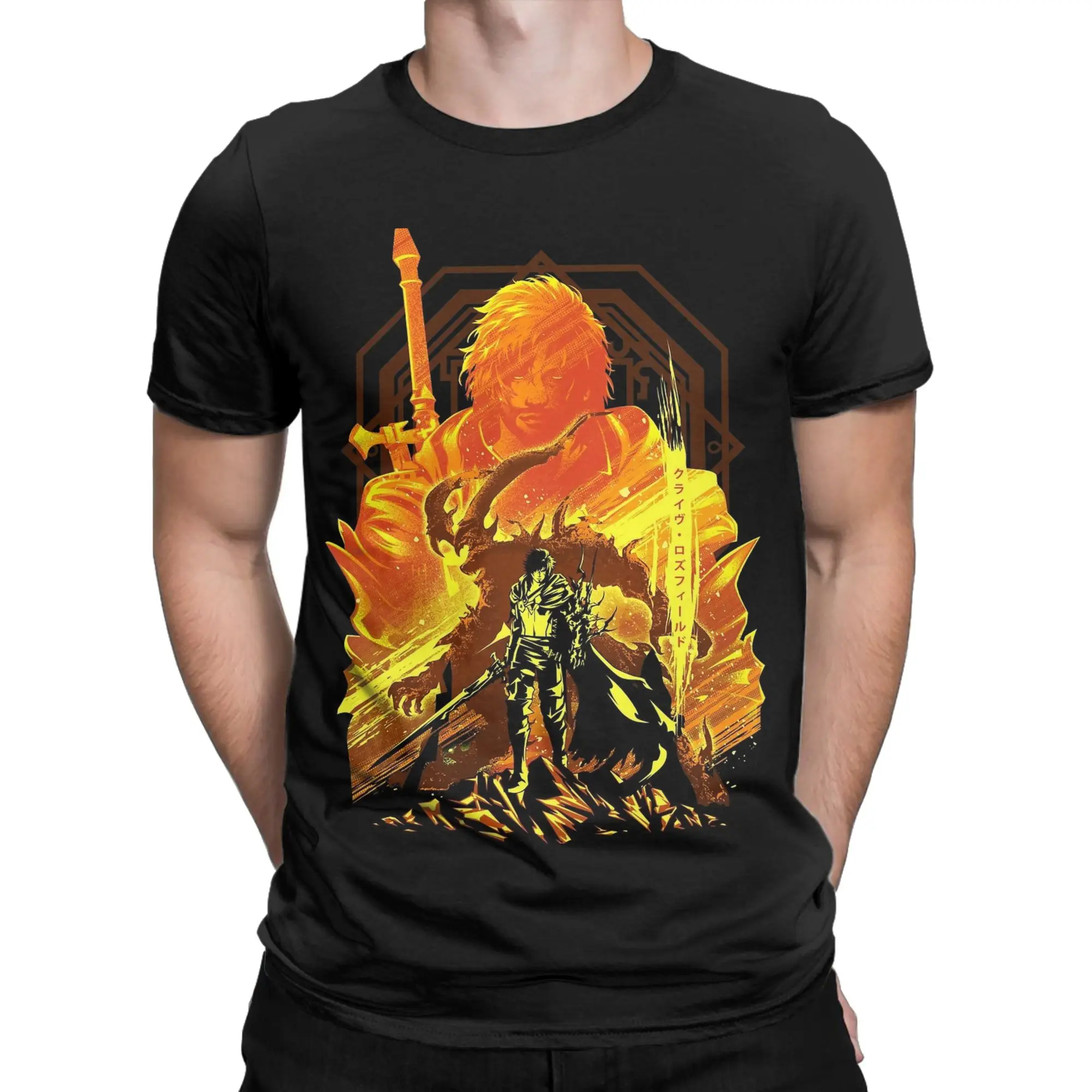 Dominant of Ifrit Novelty 100% Cotton T-Shirt fFinal Fantasy Tops Tees For Men