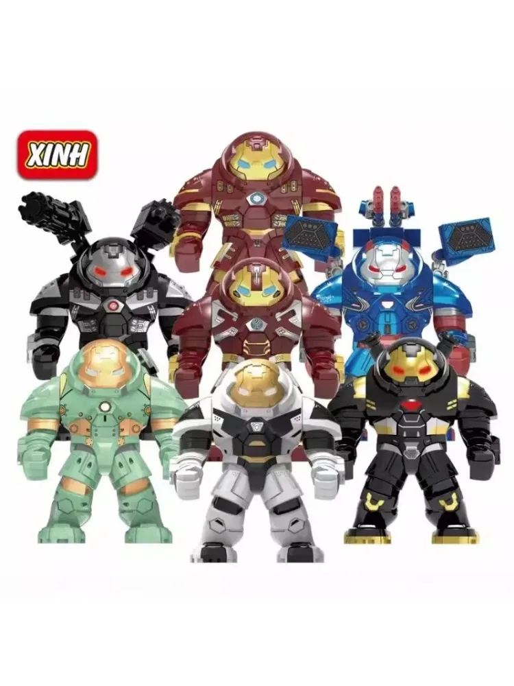 Superhelden-Mini-Baustein-Spielzeugfigur Hulk Iron Man Mecha Zusammenbaubarer Baustein-Spielzeug Kindergeburtstagsgeschenk