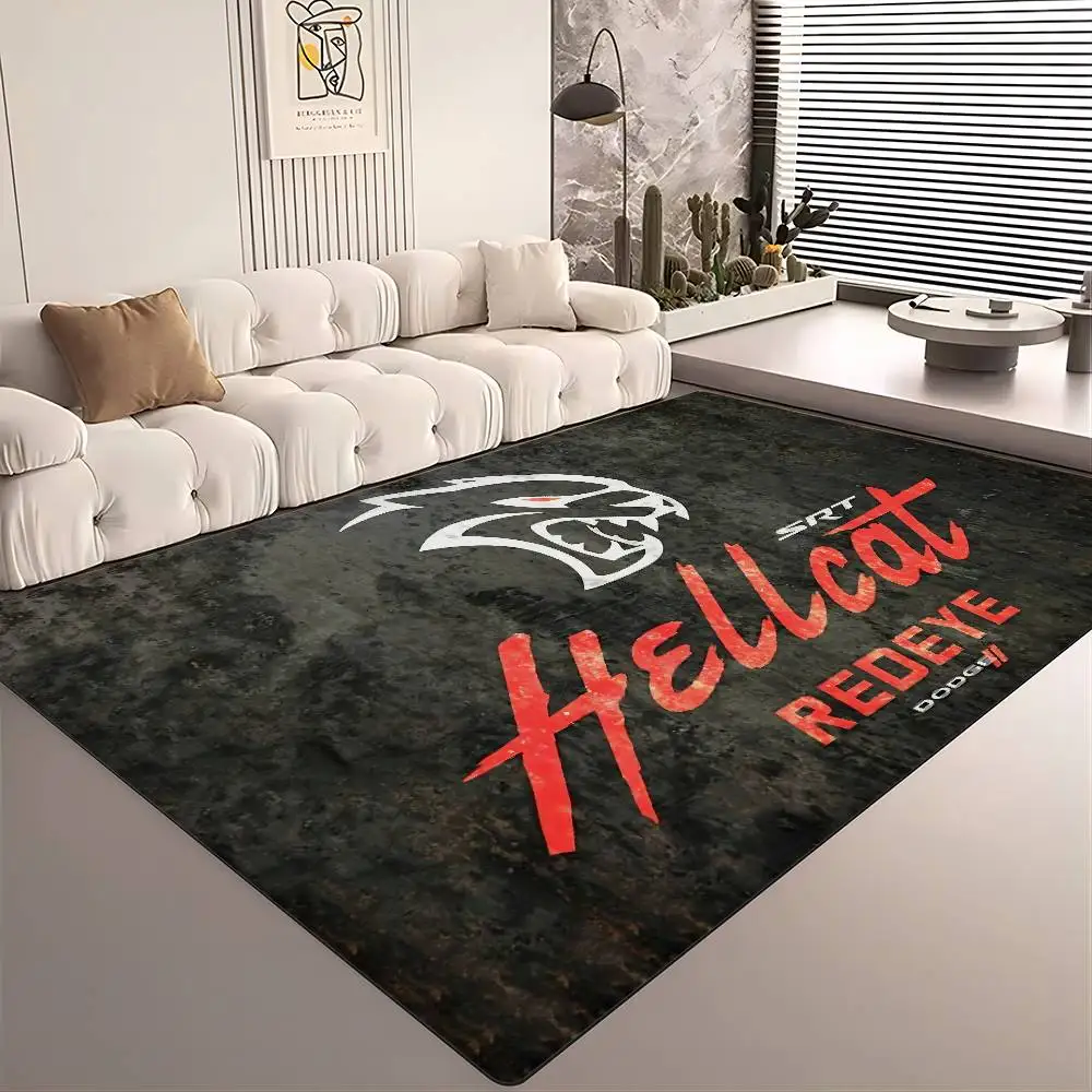 SRT Hellcat Demon Dodge Challenger Car Racing Kitchen Mat Nordic Style Bedroom Living Room Doormat Home Balcony