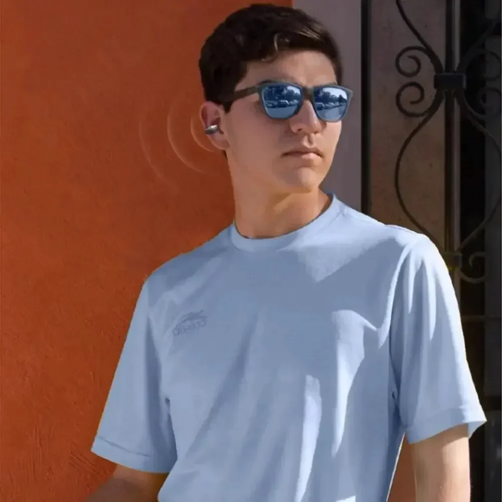 سماعات بلوتوث لاسلكية TWS ، سماعات توصيل عظمية ، سماعات أذن بتحكم باللمس ليد ، سماعات رأس رياضية ، تصميم مشبك أذن