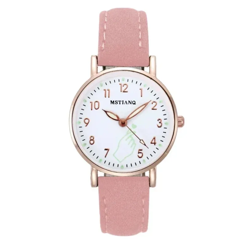 Relojes luminosos para mujer, relojes de pulsera de noche brillantes con esfera pequeña y corazón para mujer, relojes de cuarzo a la moda, regalos, relojes femeninos