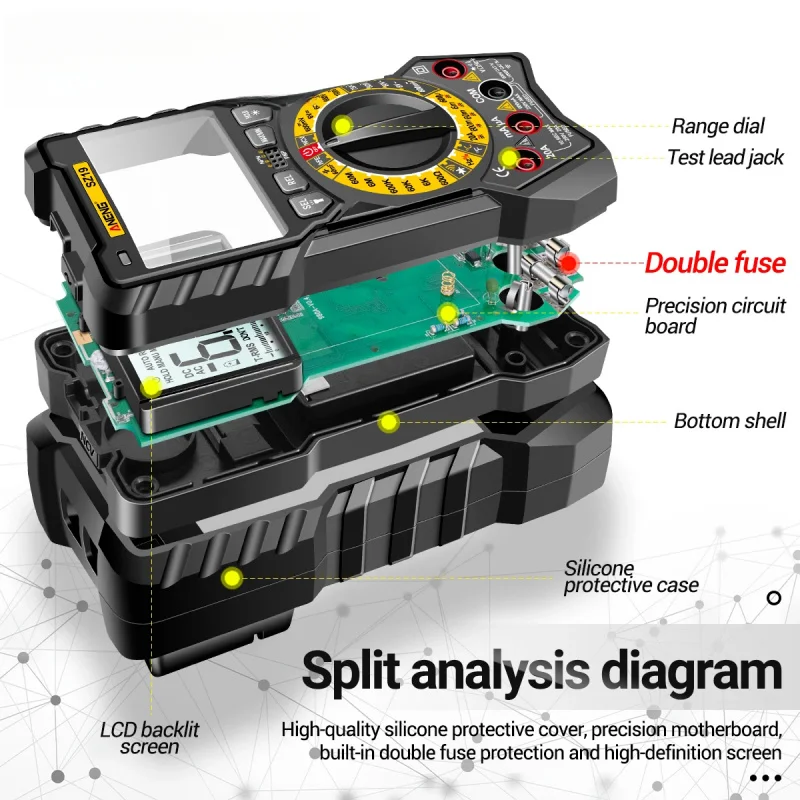 ANENG SZ19 Pro Digital Multimeter 6000 Counts Multimetro Avometer Transistor Capacitor Tester Profissional Lcr Meter