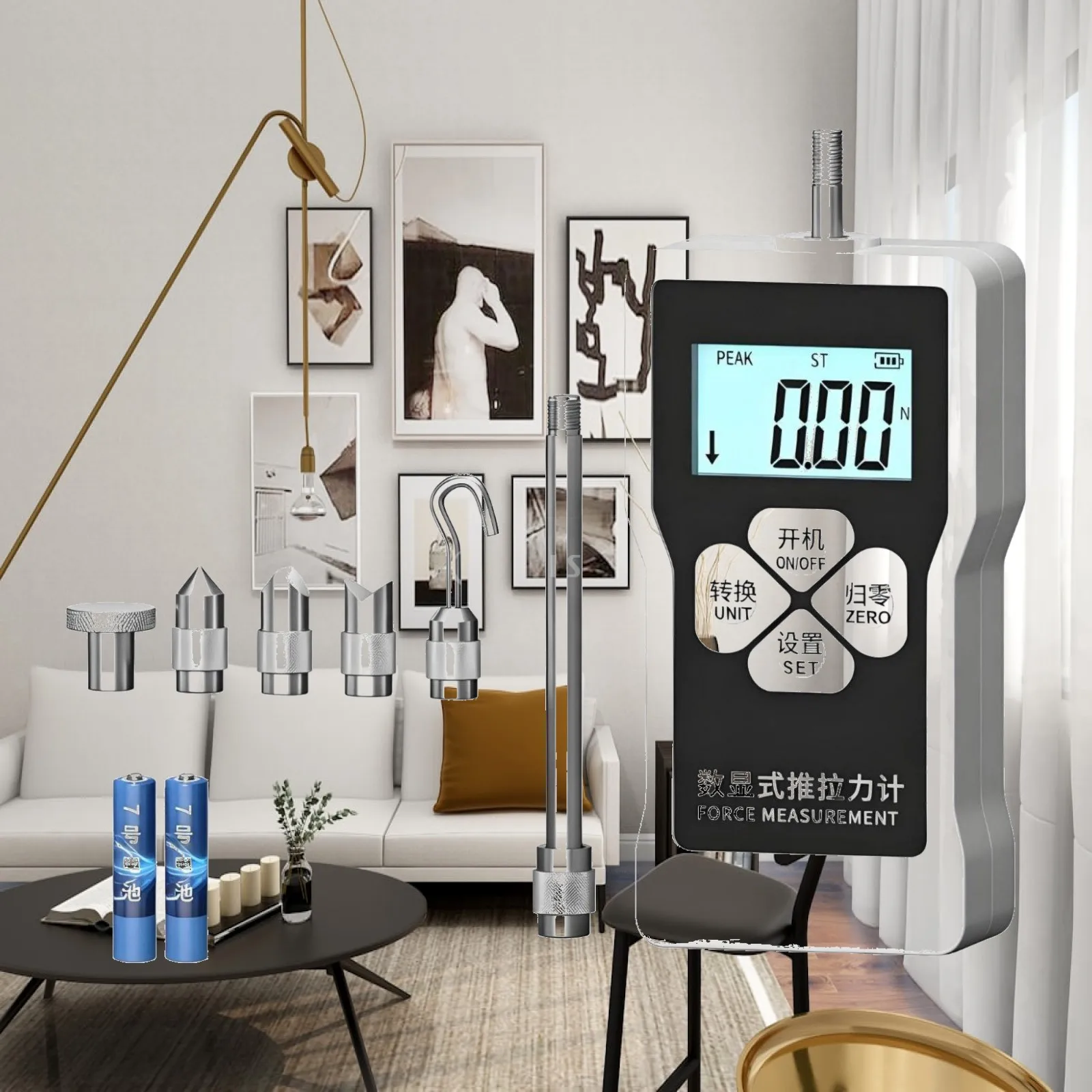 Digital Force Gauge 4 Units Tension Compression Tester Unit-T Conversion