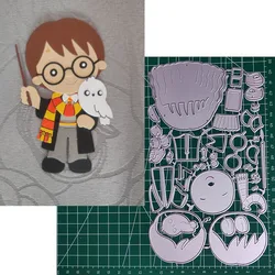 Glasses Teacher Metal Cutting Die Metal Cutting Die for DIY Scrapbooking Crafts Handmade Christmas Gift Card