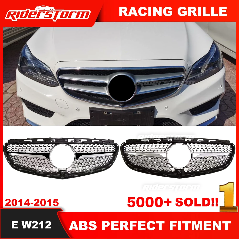 2014-2015 Year For E class sedan W212 Diamond Grille  For merced E Class W212  E300L E400L E200 E180 MESH Grill W212 Grille