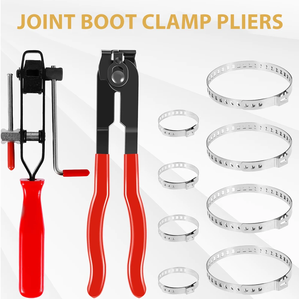 KATWAY CV Boot Clamp Pliers Kit – Stainless Steel Banding Tools for Auto Repair, Professional Ear Boot Tie Pliers Set HH-AA417