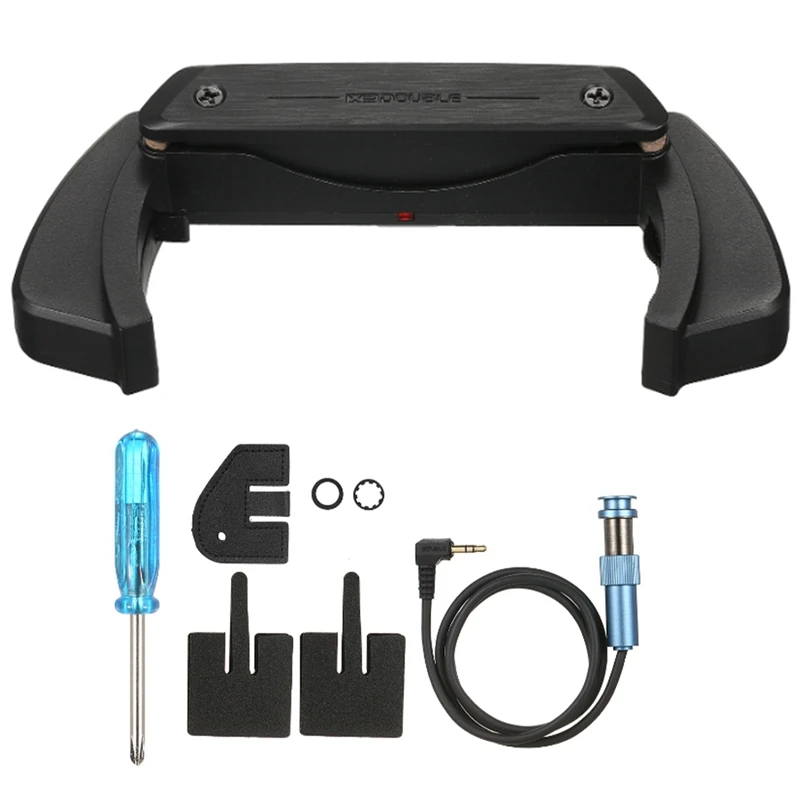 

Двойной профессиональный предусилитель, звукосниматель с отверстием для звука, магнитный звукосниматель, предусилитель для акустической гитары, без отверстий