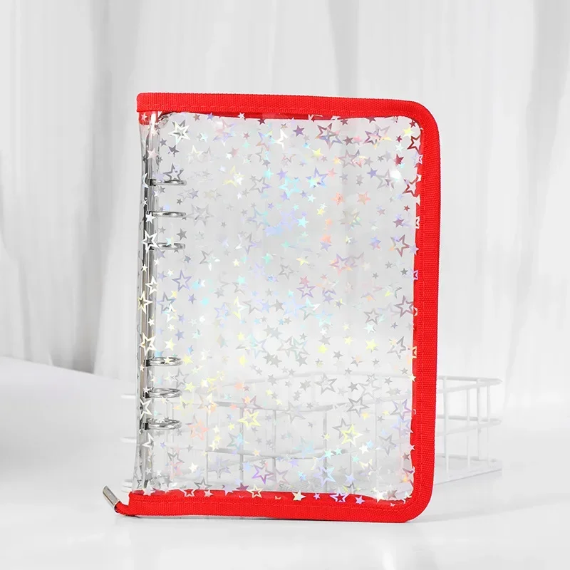 A5 Glitter Red DIY Binder Photocards Collect Book Diary Agenda Planner DIY Cover Album Stationery