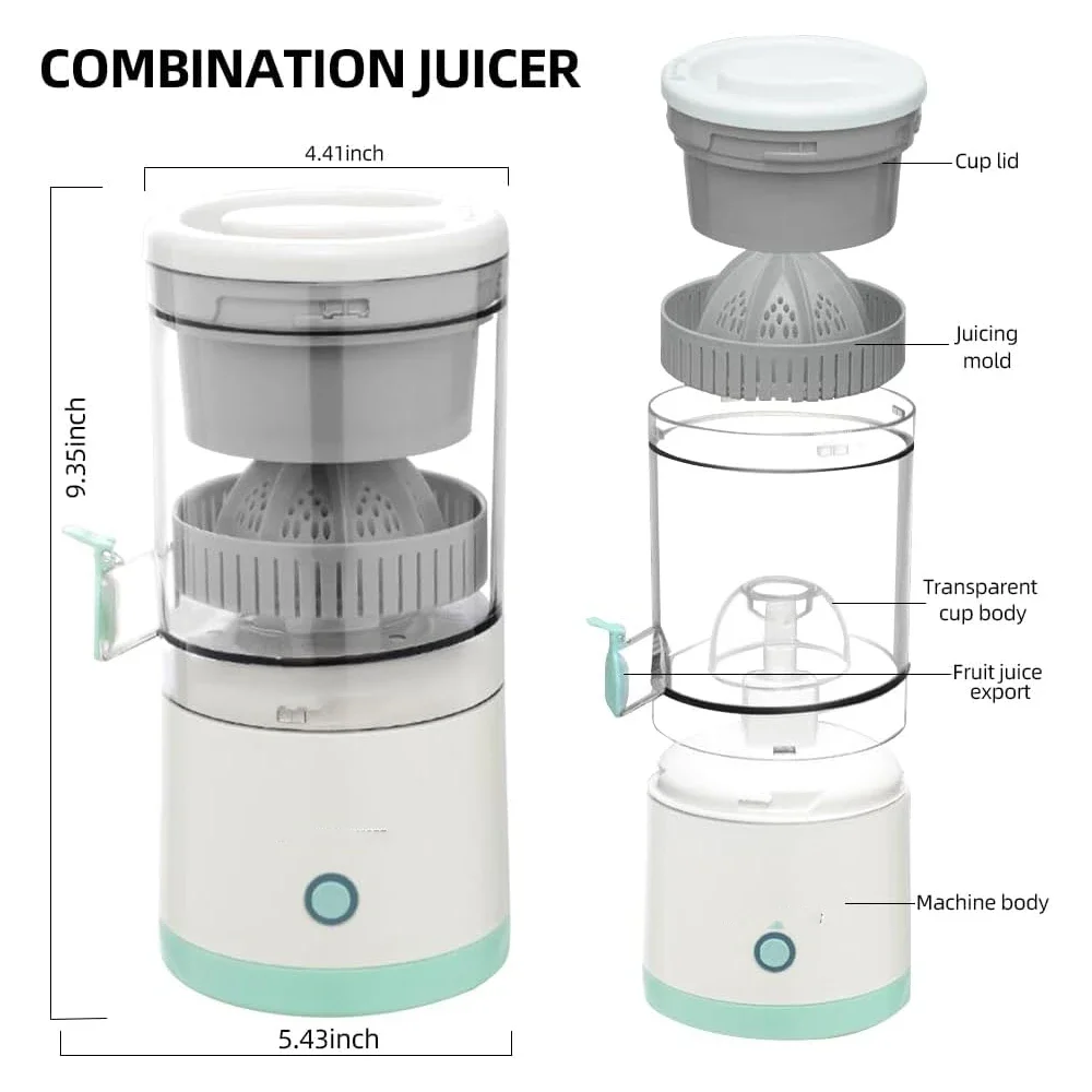 Electric Juicer Citrus Orange Squeezer Lemon Juice Fruit Blender Machines USB Charging Travel Automatic Fresh Squeezing Mixer