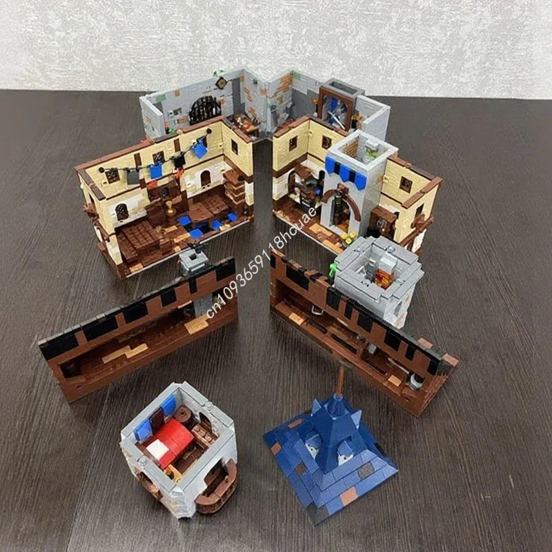 6560ピース MOC モジュール式 ブラックファルコンの城 城の組み立てブロック クリスマス クリエイティブ 手作り DIY ギフト 愛好家へのギフトに最適