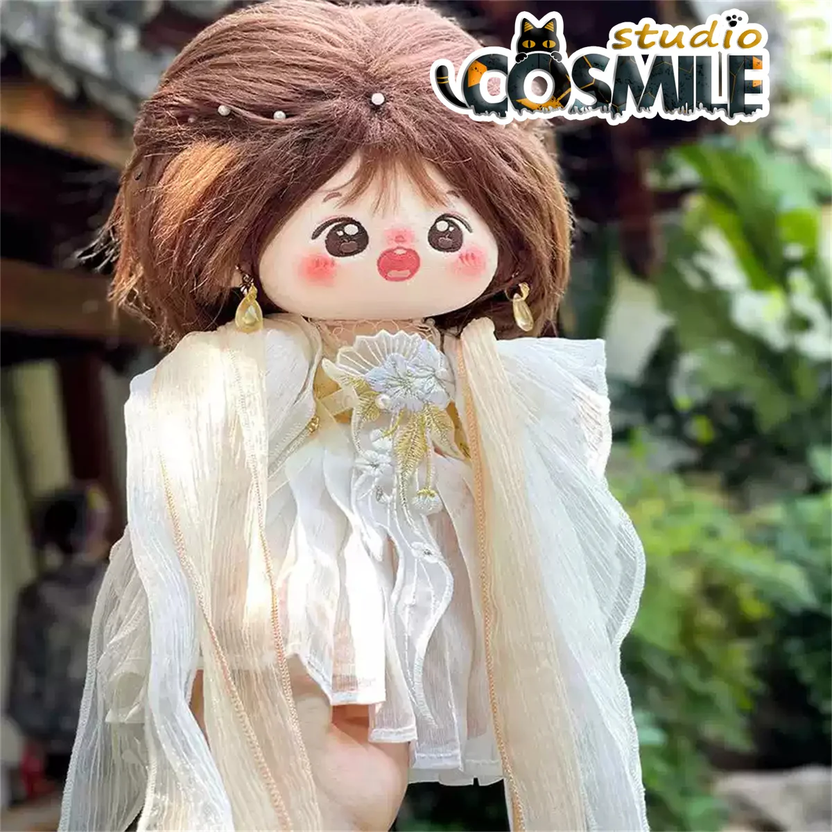 Fata cinese Lolita Hanfu Ru Gonna Abito blu Costume antico Peluche ripiene 20 cm Accessori per bambole Vestiti per bambole Luo Li YJG