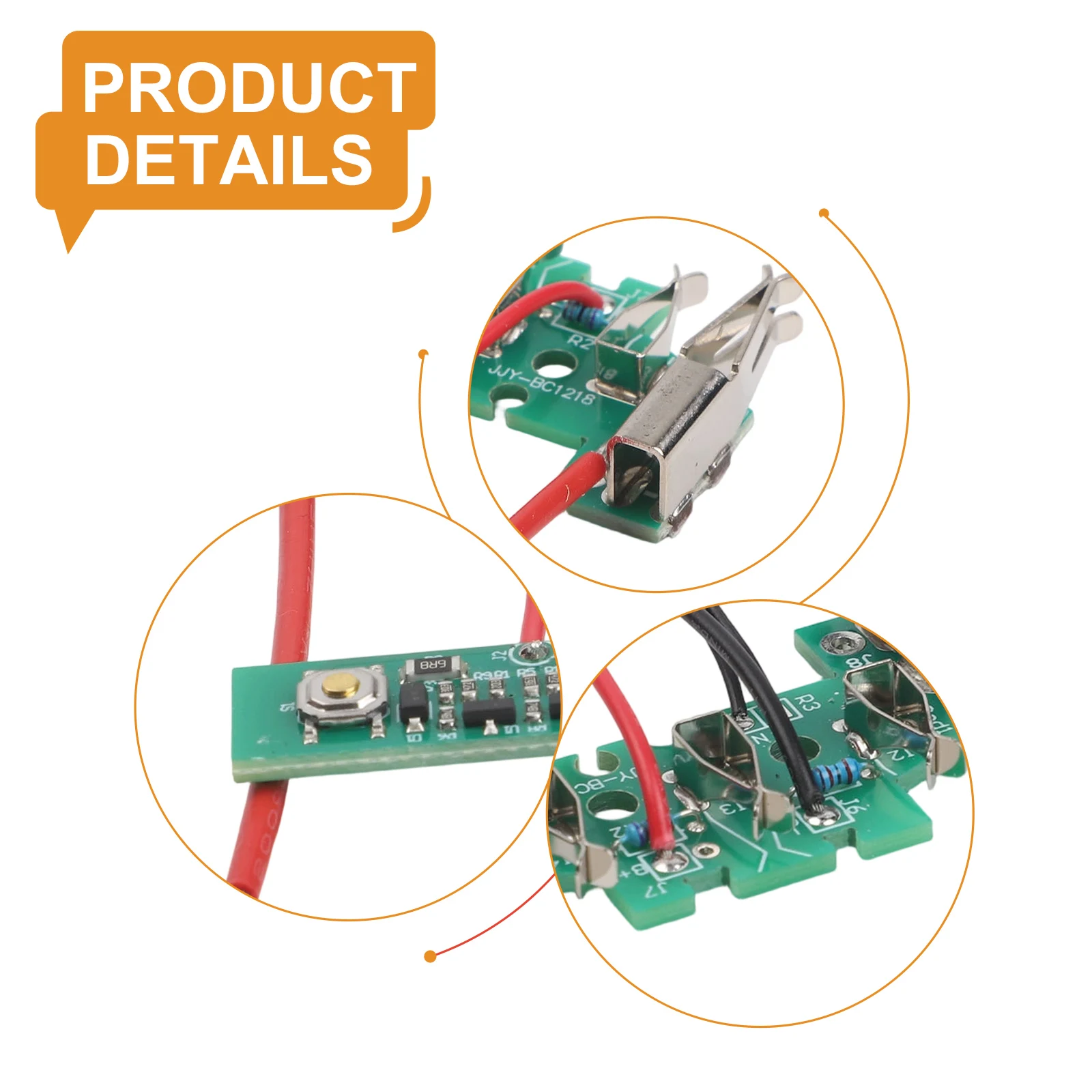 For Bosch 18V BAT610 Circuit Board 4.3x7.5x0.7cm Charging Li-Ion Battery PCB Protective Replacement Spare Parts