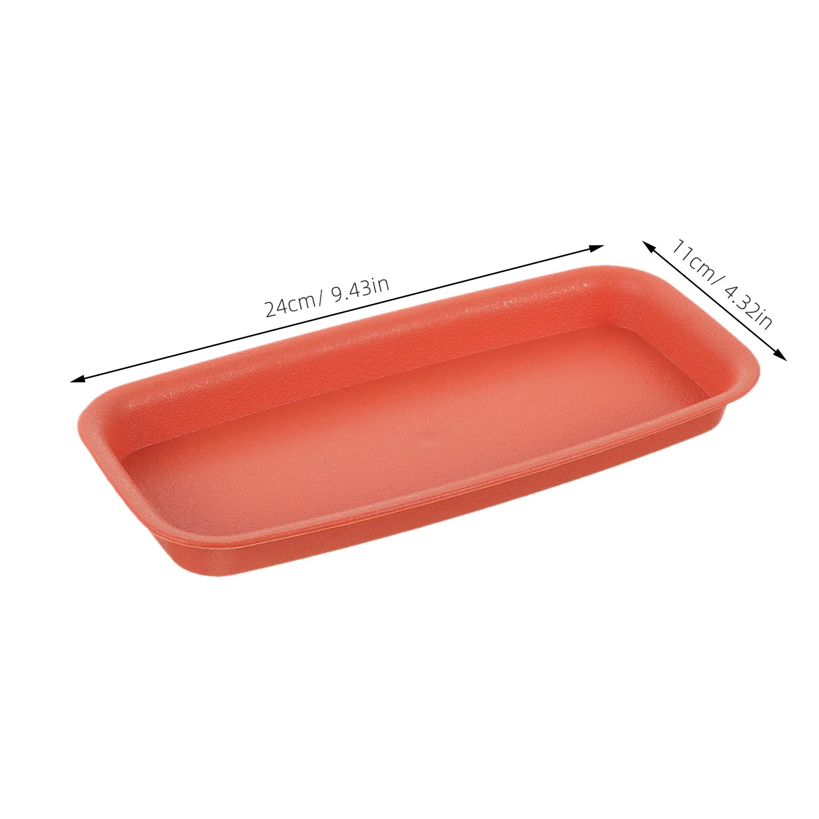 6Pcs Plant Saucer Tray Rectangular Plastic Planter Water Catcher Flower Pot Windowsill Seed Starting 24x11x2cm