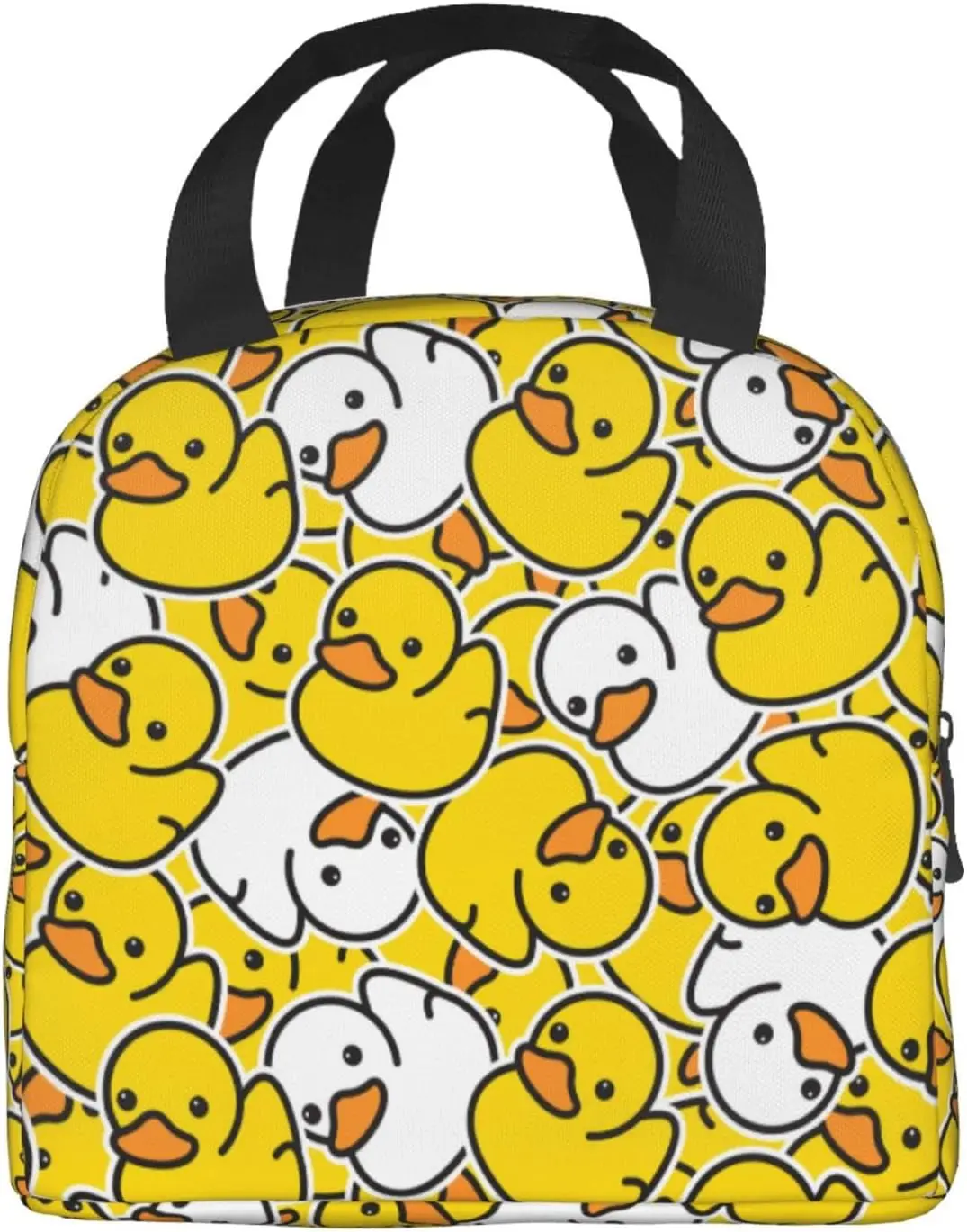 Rubber Duck Lunch Bag Compact Tote Bag Cute Cartoon Duckies Reusable Lunch Box Container For Women Men School Office Work, 6l