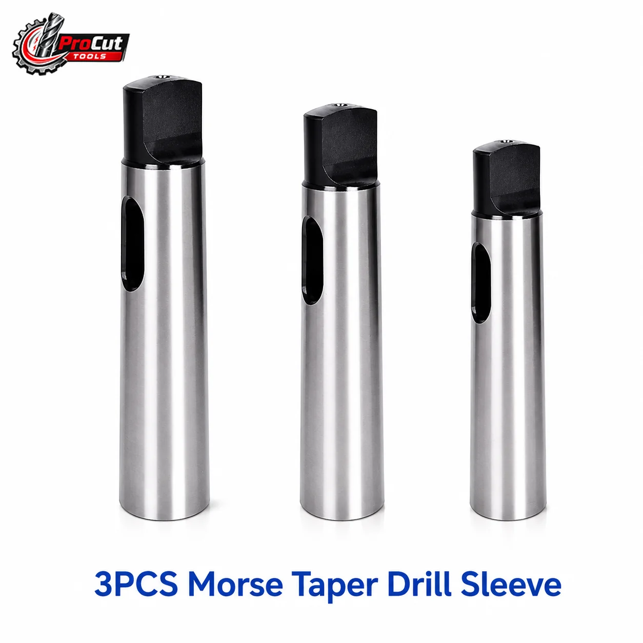 3PCS Morse Taper Drill Sleeve MT1‑MT4, Variable Diameter Taper Shank Adapter Sleeve, CNC Milling Lathe Machine Accessories