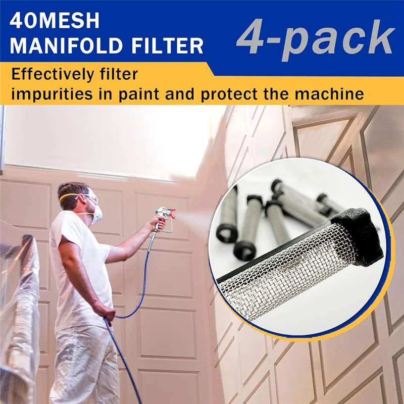 ABJY-4 ชิ้น 288747 ตัวกรองเครื่องพ่นสี, ตัวกรอง 8 ชิ้นสำหรับ Prox7, Prox9, Prox17, Prox19, Prox21, XR5, XR7, XR9