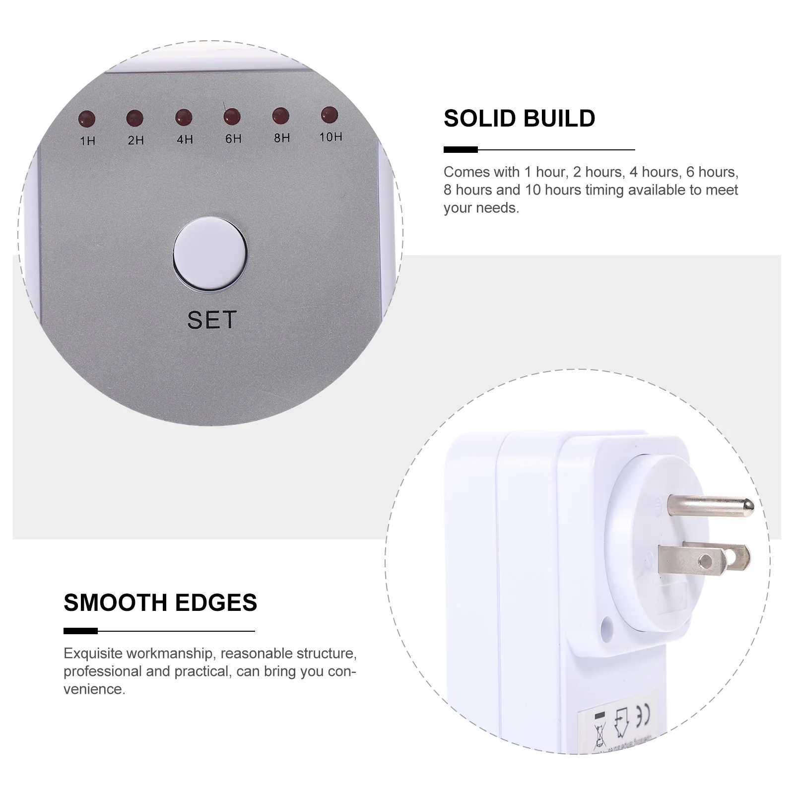 

Plug In Outlet 1H 2H 6H 10H Timing Function For Indoor Lights Lamp Socket Shut Off Electric Timer Wall Socket Outlet Timer