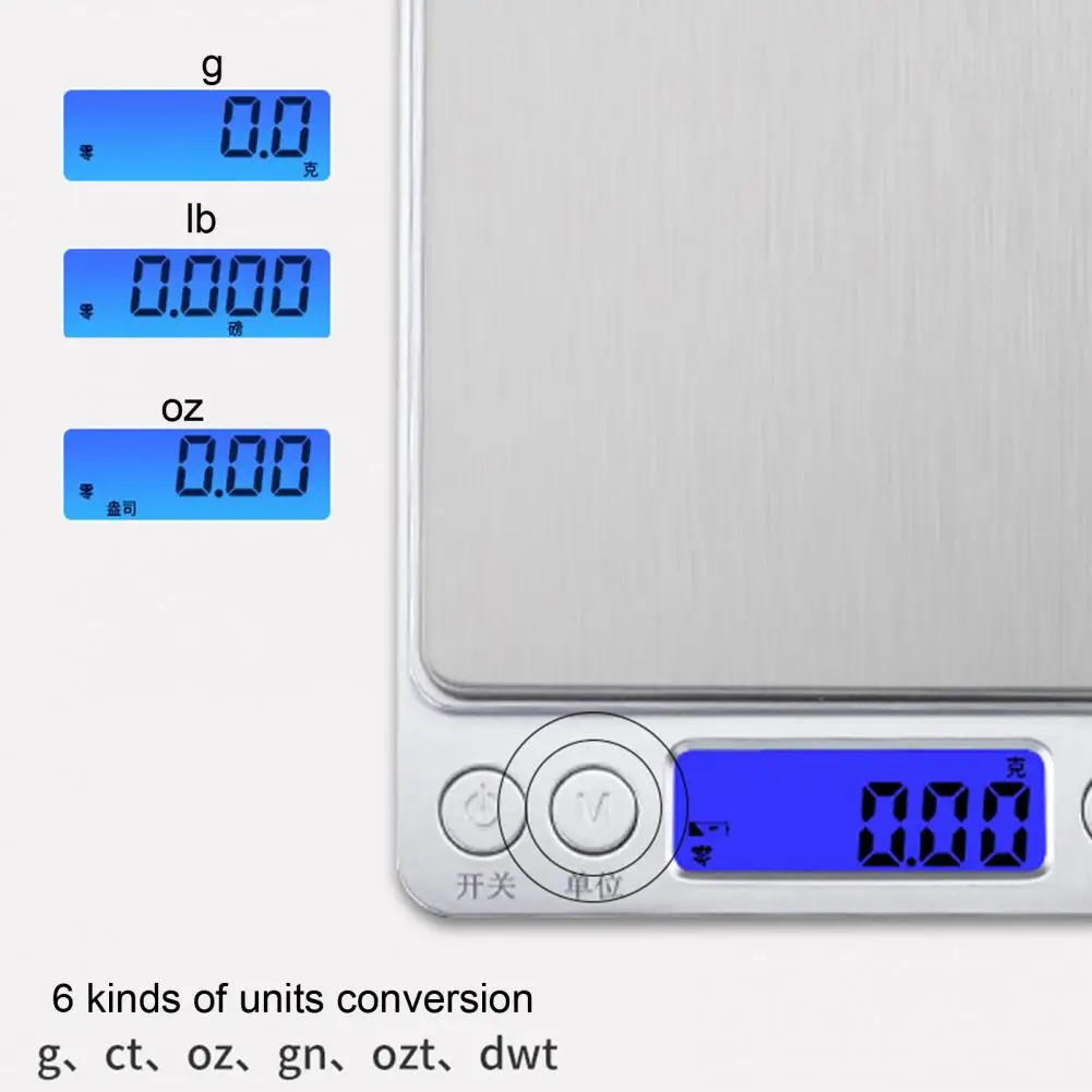 Tare Function Electronic Scale for Precise Measurements High Accuracy Usb Charging Digital Kitchen Scale for Cooking for Food