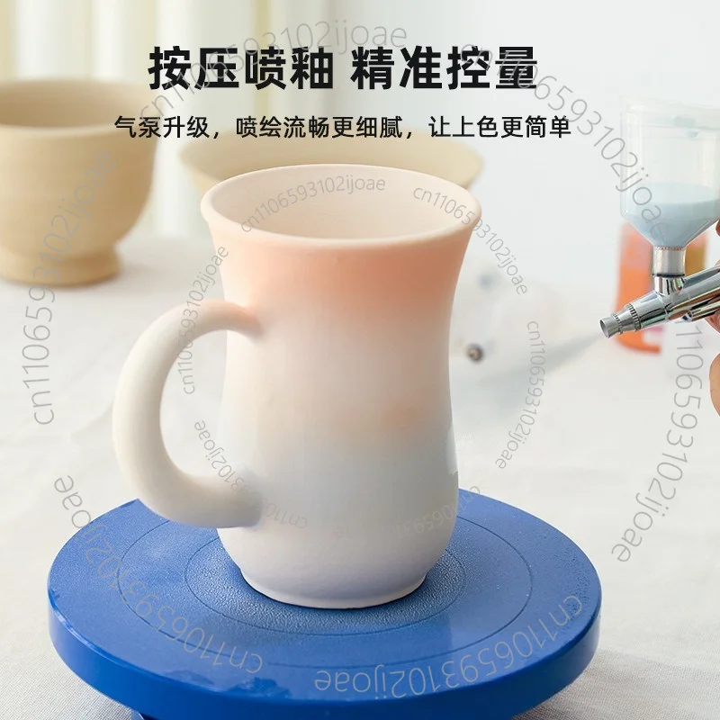 Ceramic Glazing Pen, Electric Spray Bottle Tool, Spray Gun, Painting Pigments Rechargeable, Gradient Colours, Air Pump Airbrush