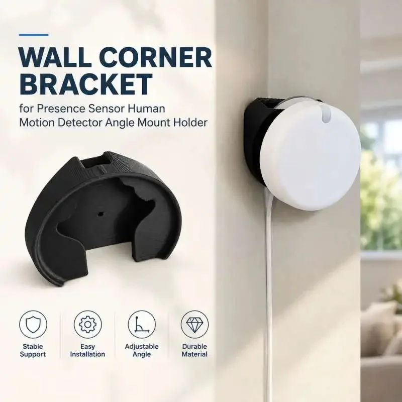 Presence Sensor Corner Mount Holder Human Detector Wall Angle Bracket Accessory