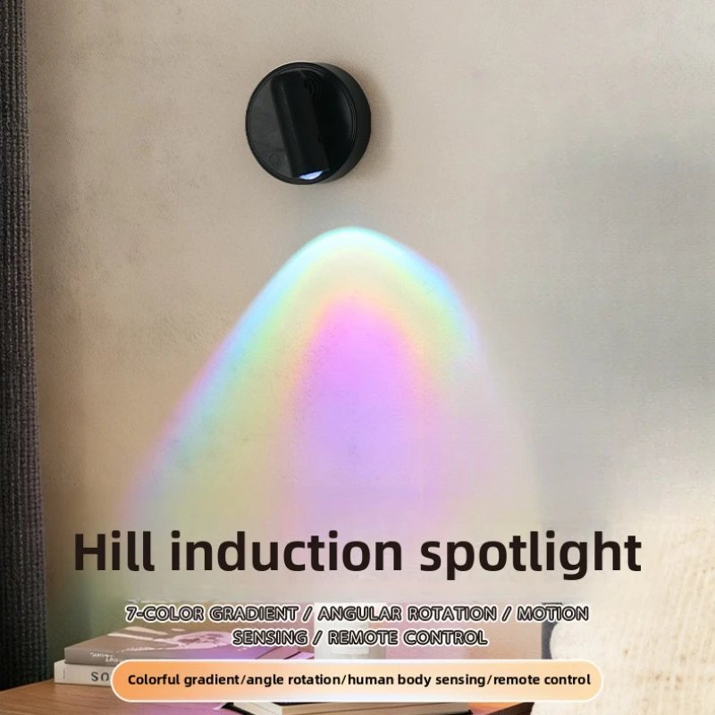 

ShinyYing 2-Pack Magnetic Rechargeable Wall Lights, 1W RGB/CCT Motion Sensor Sconces with Remote, Cordless Bedside Reading Lamps