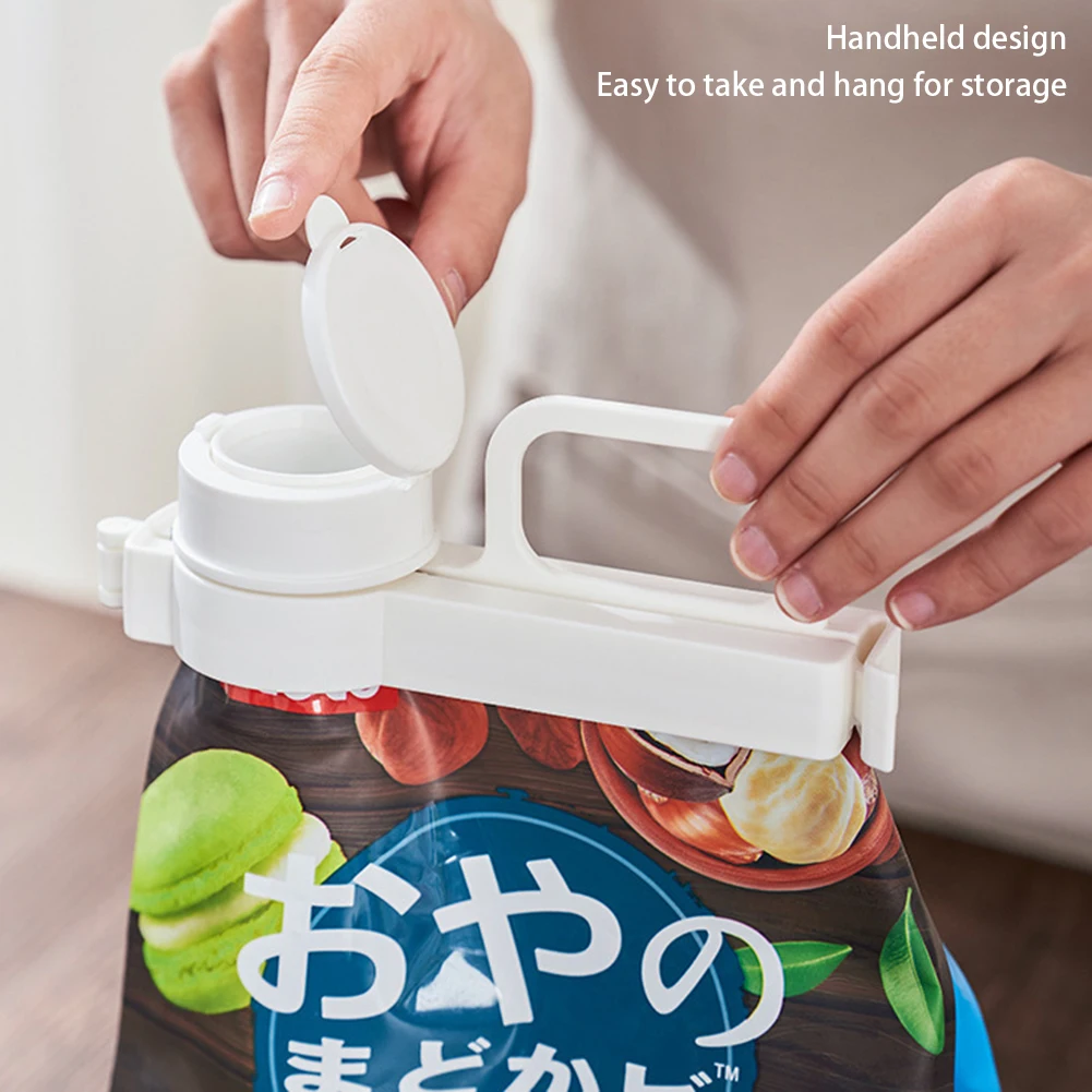 2 In 1 Food Sealing Clip Fresh-Keeping Snack Sealing Clip With Pour Spout Moisture-Proof Sealing Device For Food Snacks Storage image 2