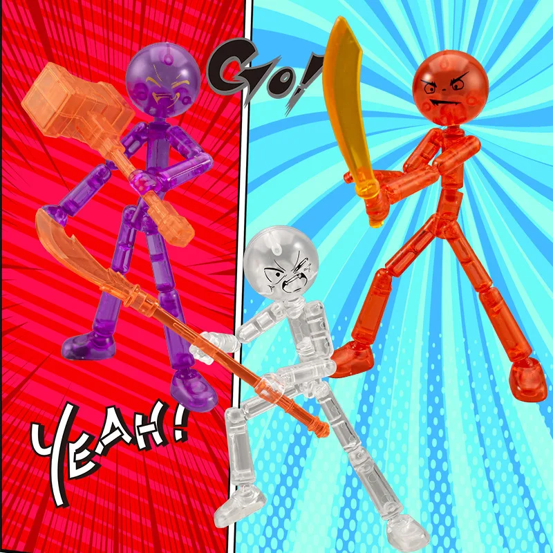 Movable 3d Printing Mannequin Multi-jointed Multi Joint Stickman Toy Novelty Action Figure Stickman Assembled Robot