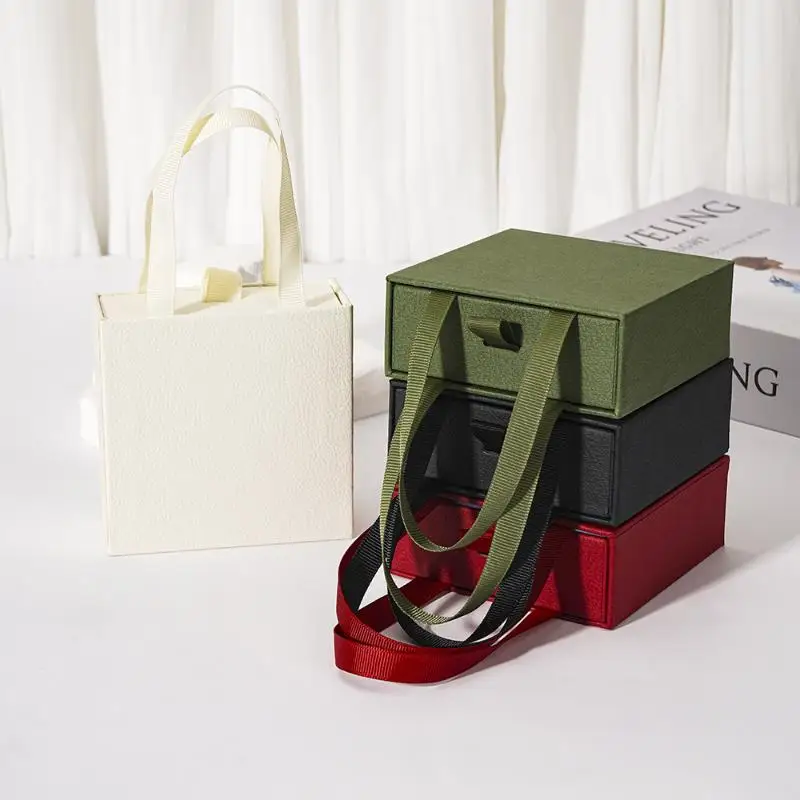 Ящик-органайзер для ювелирных изделий, коробка, серьги, браслет, ожерелье, кулон, портативный бумажный футляр для хранения, дисплей для упаковки ювелирных изделий