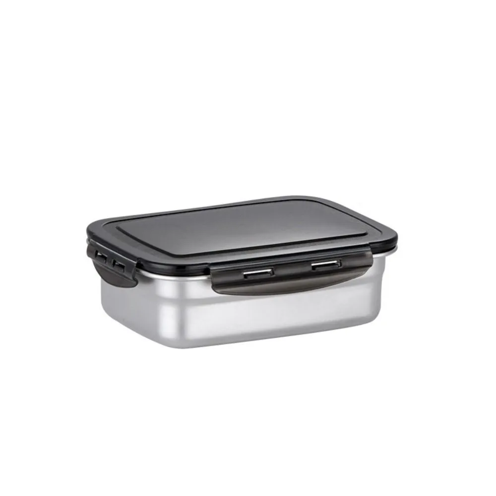Large Capacity Stainless Steel Crisper Airtight Lid Sealed Pickle Box Korean with Handle Fresh-keeping Box Refrigerator