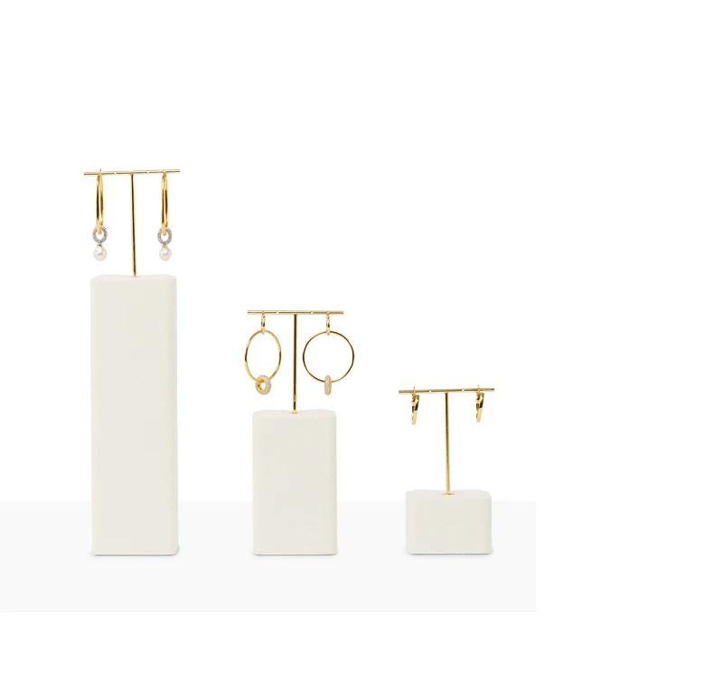 Oirlv Schmuckständer Beige Stilvoller Uhren-, Ring-, Ohrring-, Armreif-, Halsketten-Schmuckständer für Ladenvitrinen – Detail 5