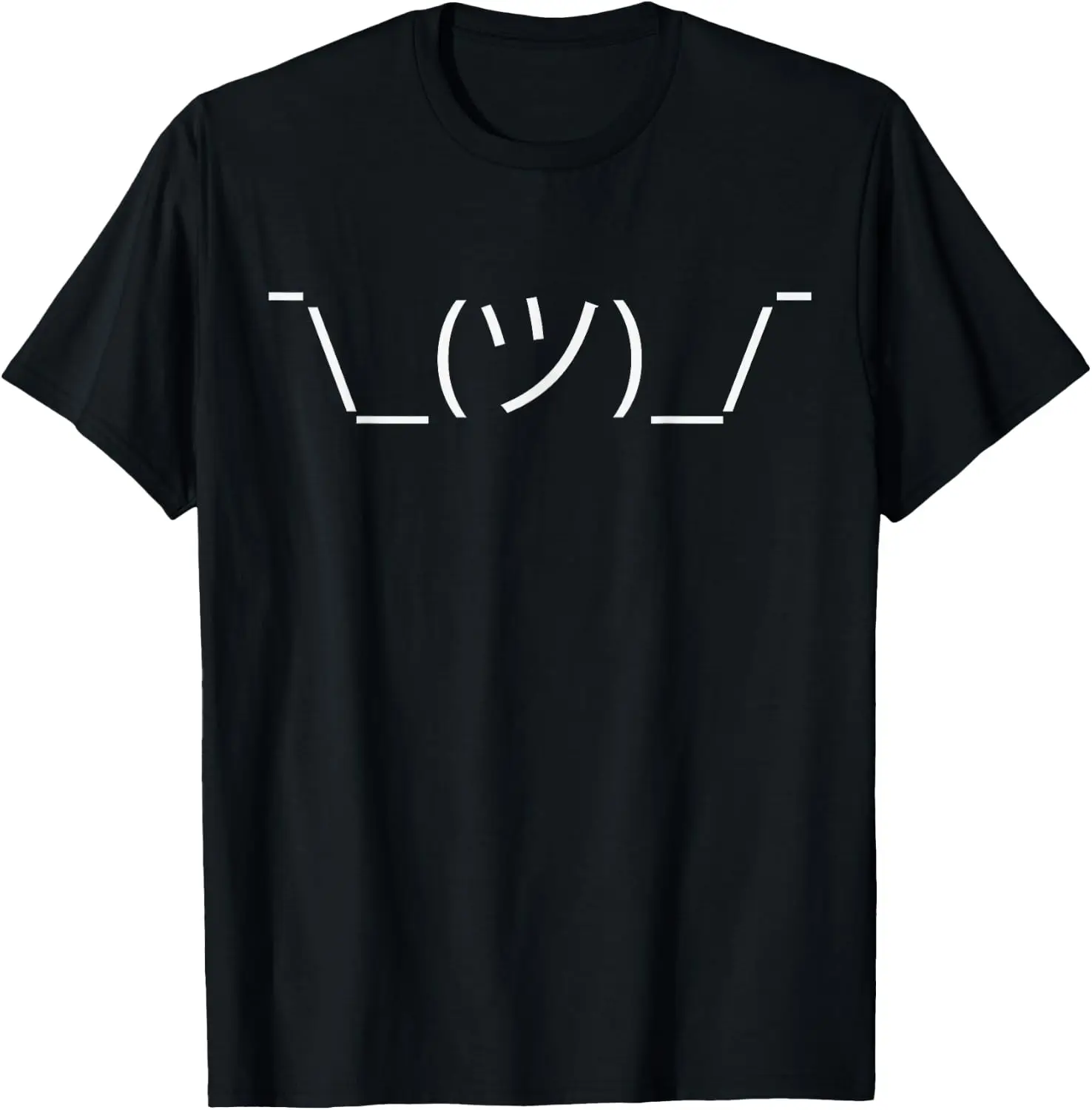 Shrug Man Funny Novelty Computer Text Social Media Joke Meme T-Shirt 100% Cotton Trendy Y2K Short-Sleeve Tee-Soft, Quick-Drying,