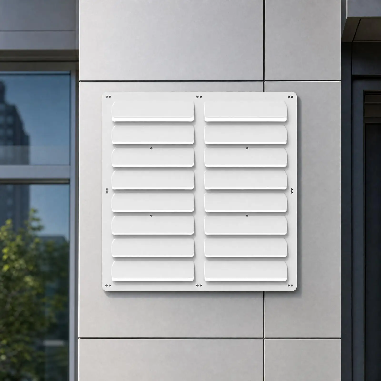 Condenser Ventilation Guide No-Tools Installation Square Outdoor Air Conditioning Condenser Wind Deflector for Balcony