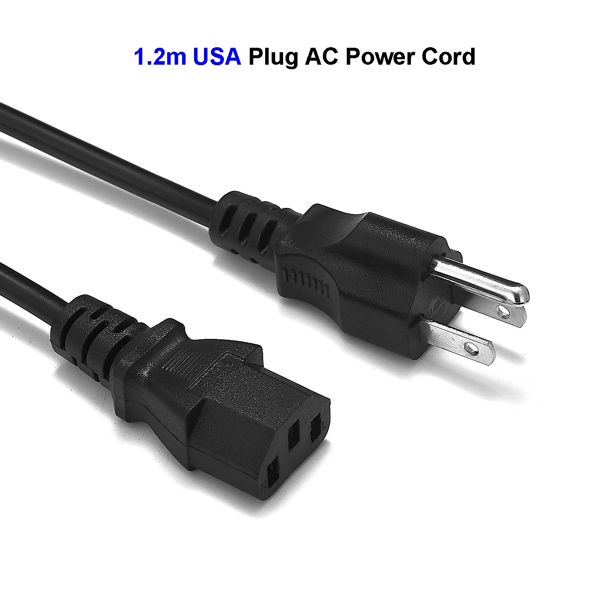 USA EU AU UK 3 Prong 1.2m IEC 320 C13 PC Power Cable Power Supply Extension Cable Power Cord For Desktop PC Monitor Router DVD