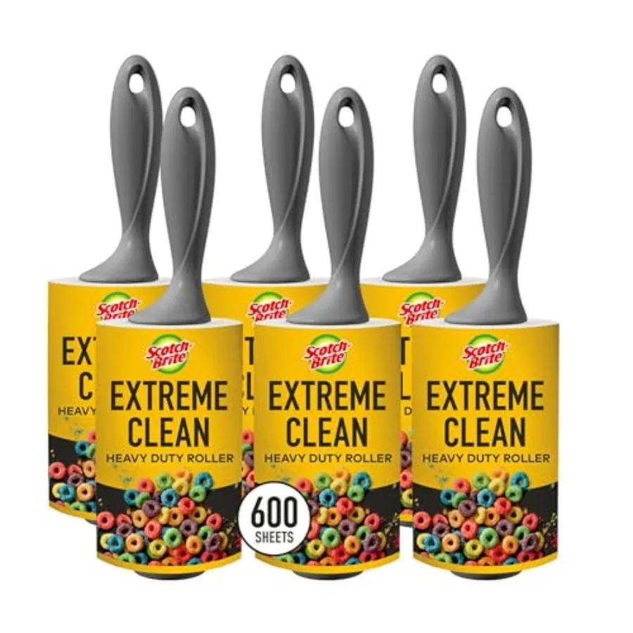 

Многоразовые ролики для удаления ворса Extreme Clean, 6 штук, 100 листов на ролике, отлично подходят для удаления шерсти домашних животных