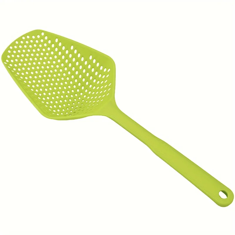 Multi-Use Kitchen Scoop Ice Water Drain Lo Mein Cooking Strainer Spaghetti Server Dense Mesh Filter Scoop for Easy Cooking